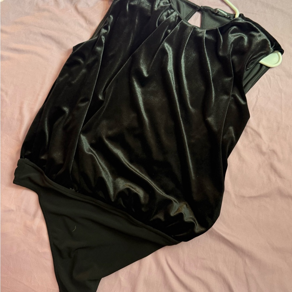 Elegant Express Black Sleeveless Bodysuit